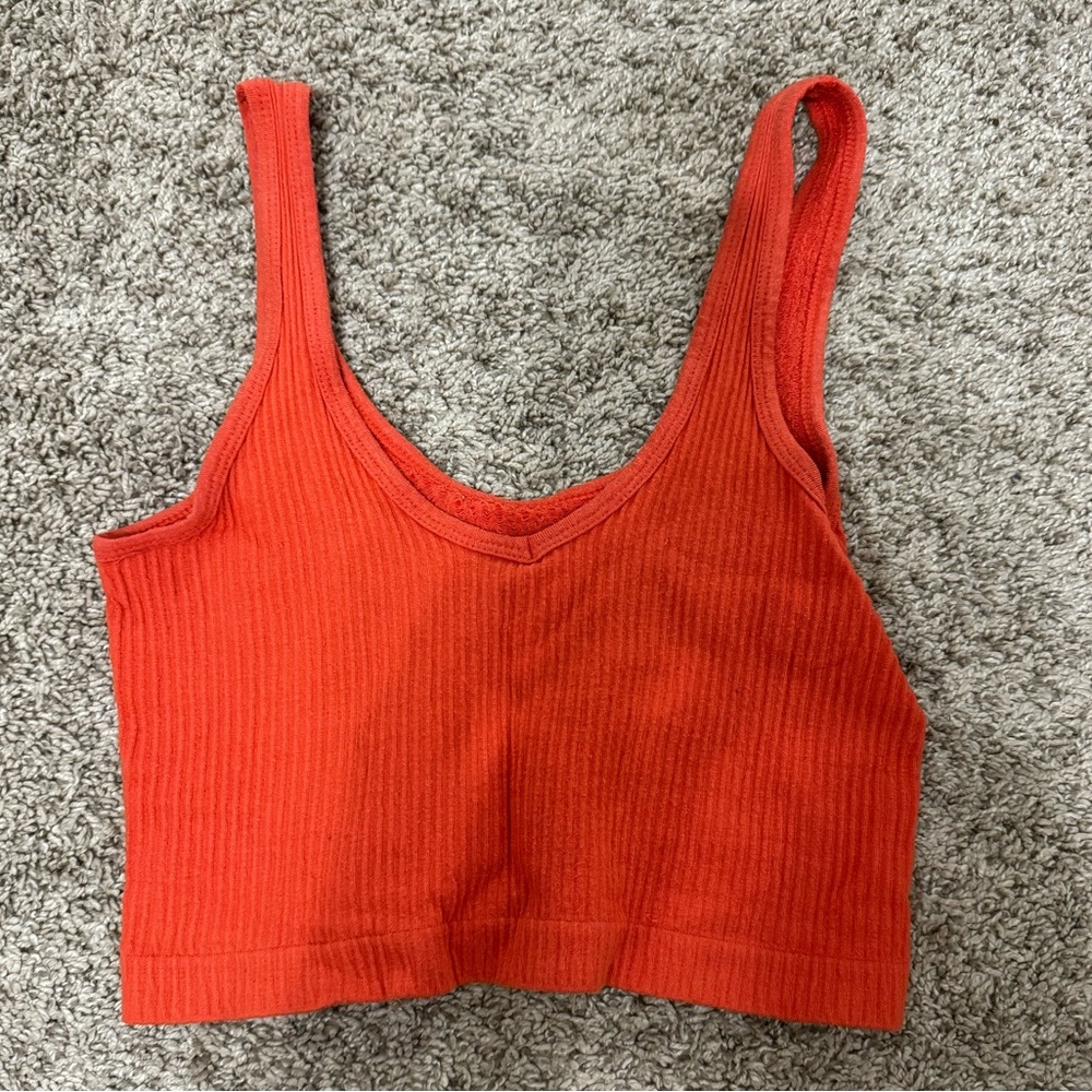 red/orange UO crop tank